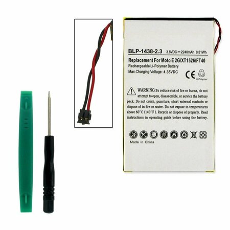 EMPIRE Motorola FT40 3.8V 2240 mAh Li-Poly Battery with Tools - 8.51 watt BLP-1438-2.3